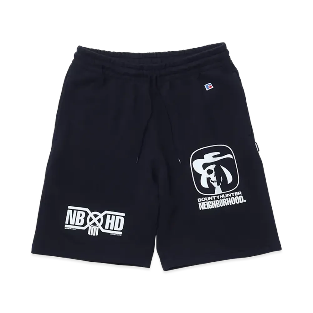 NEIGHBORHOOD x BOUNTY HUNTER x RUSSELL ATHLETIC Sweat Short Pants "Black"