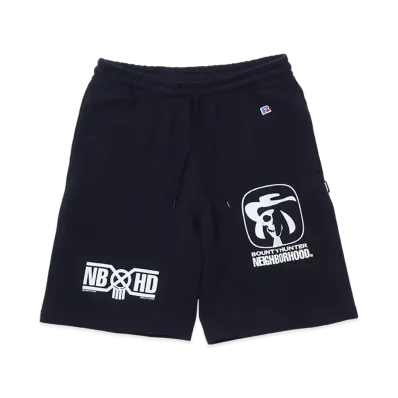 NEIGHBORHOOD x BOUNTY HUNTER x RUSSELL ATHLETIC Sweat Short Pants "Black"