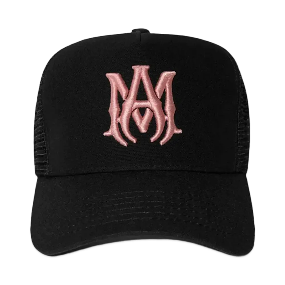 AMIRI MA Trucker Hat "Black/Peach"