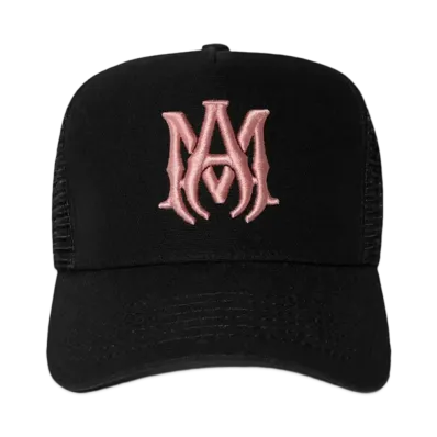 AMIRI MA Trucker Hat "Black/Peach"