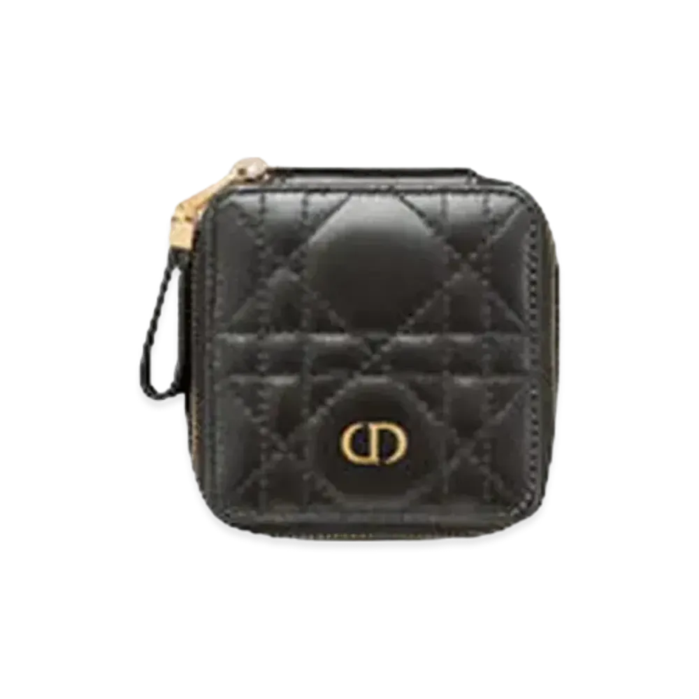Dior Mini Dior Caro Jewelry Case "Black"