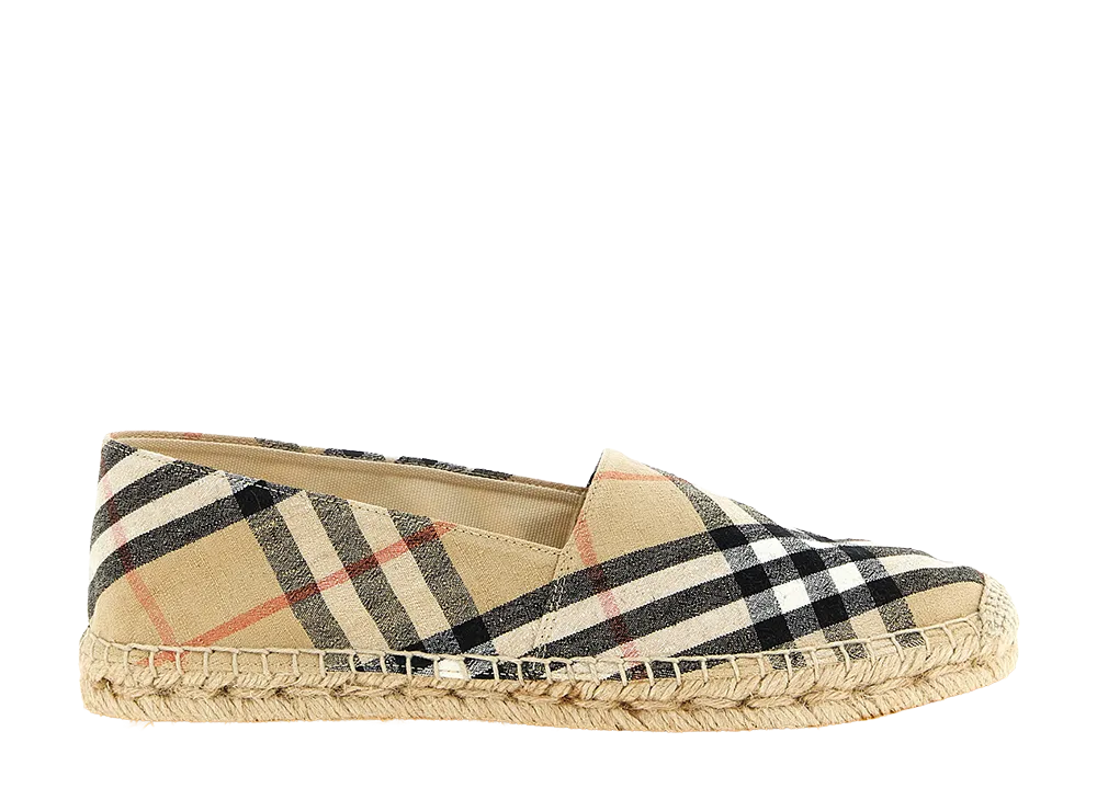 Burberry Women's Check Espadrilles "Beige"