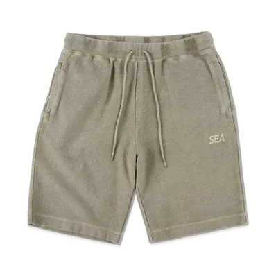 WIND AND SEA SEA (pigment-dye) Pile Shorts "Charcoal"