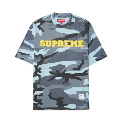 Supreme Collegiate Applique S/S Top "Blue Camo"