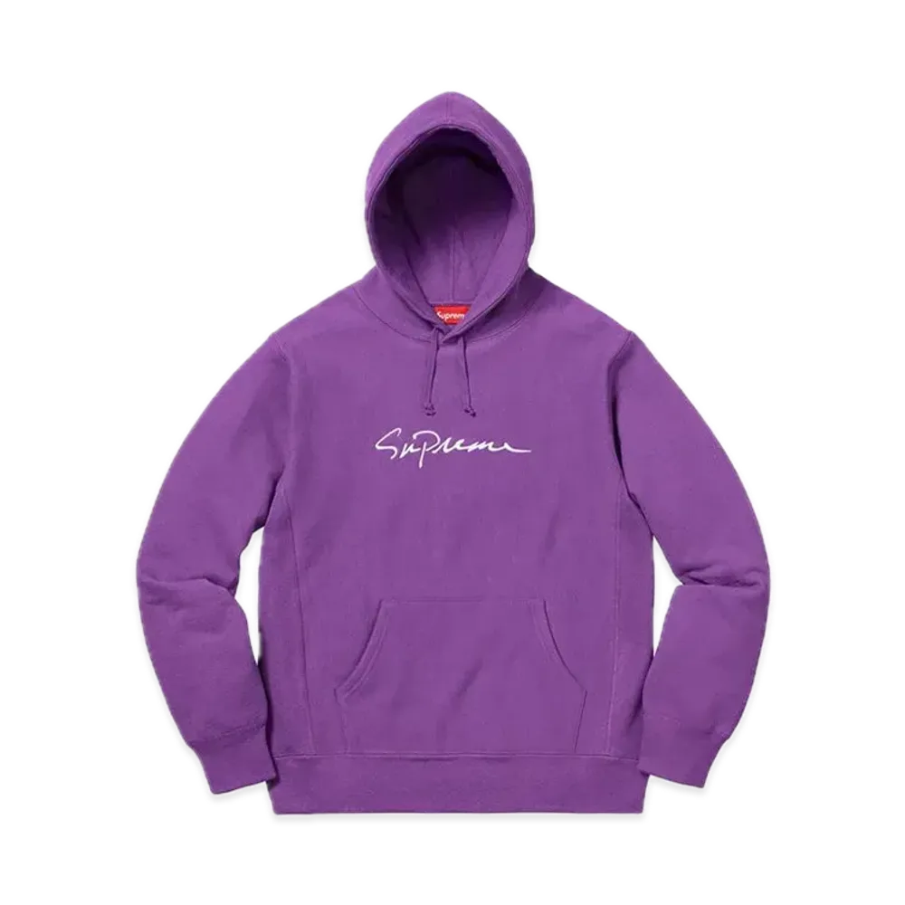 Supreme Classic Script Hooded Sweatshirt "Violet"