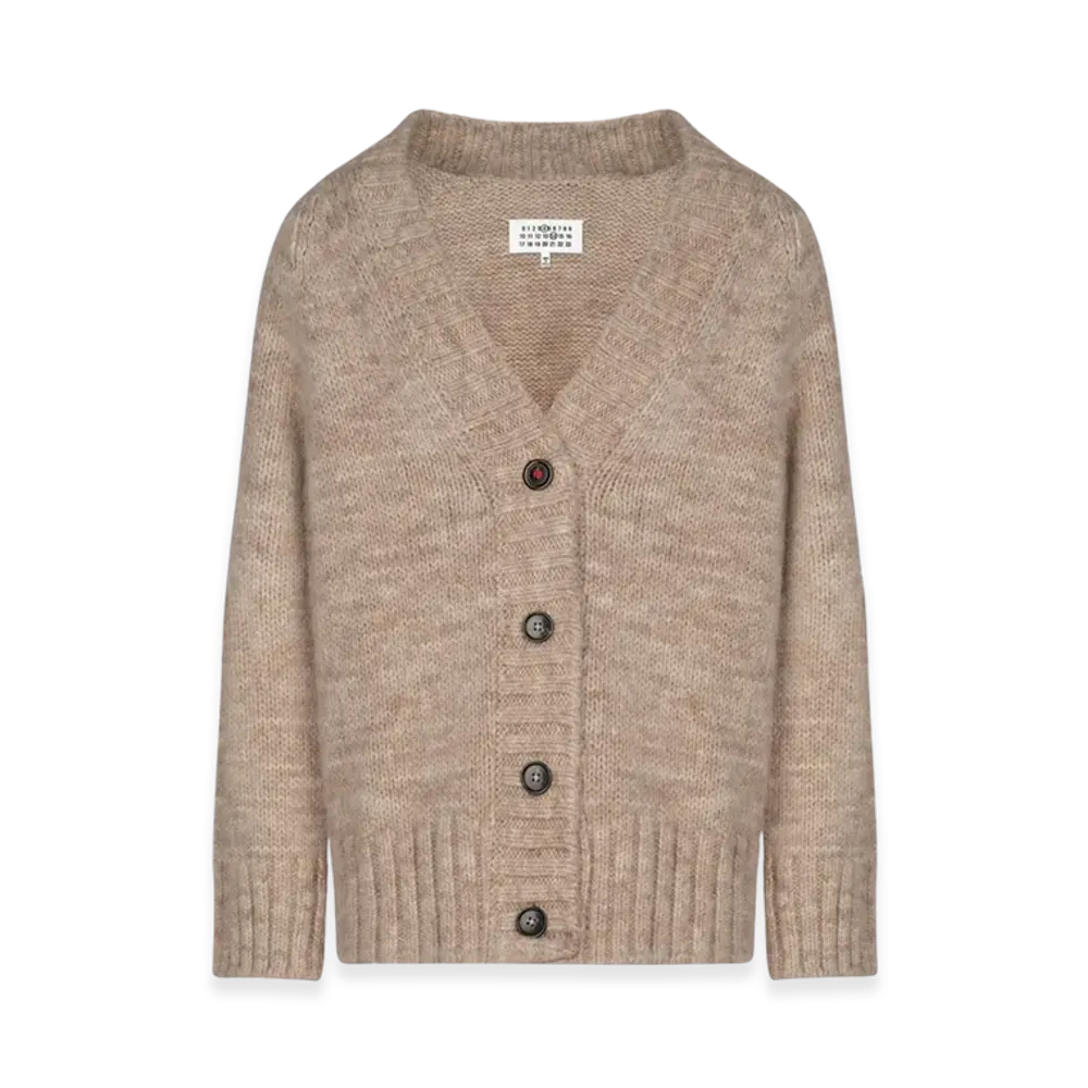 Maison Margiela Women's Botanical Dye Cardigan "Light Brown"