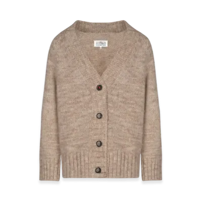 Maison Margiela Women's Botanical Dye Cardigan "Light Brown"