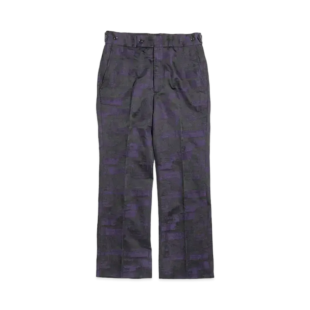 Needles SIDE TAB TROUSER - C/PE ABSTRACT JQ. "Purple"