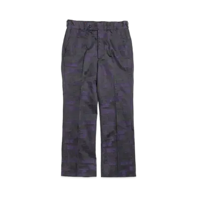 Needles SIDE TAB TROUSER - C/PE ABSTRACT JQ. "Purple"
