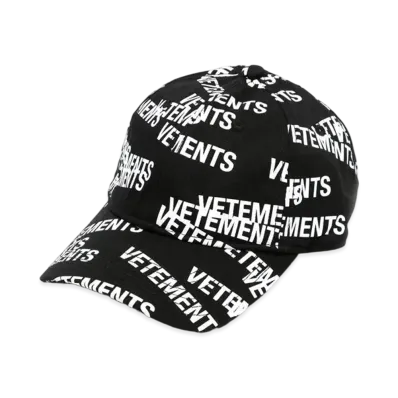 VETEMENTS Embroidery Cap "Black"