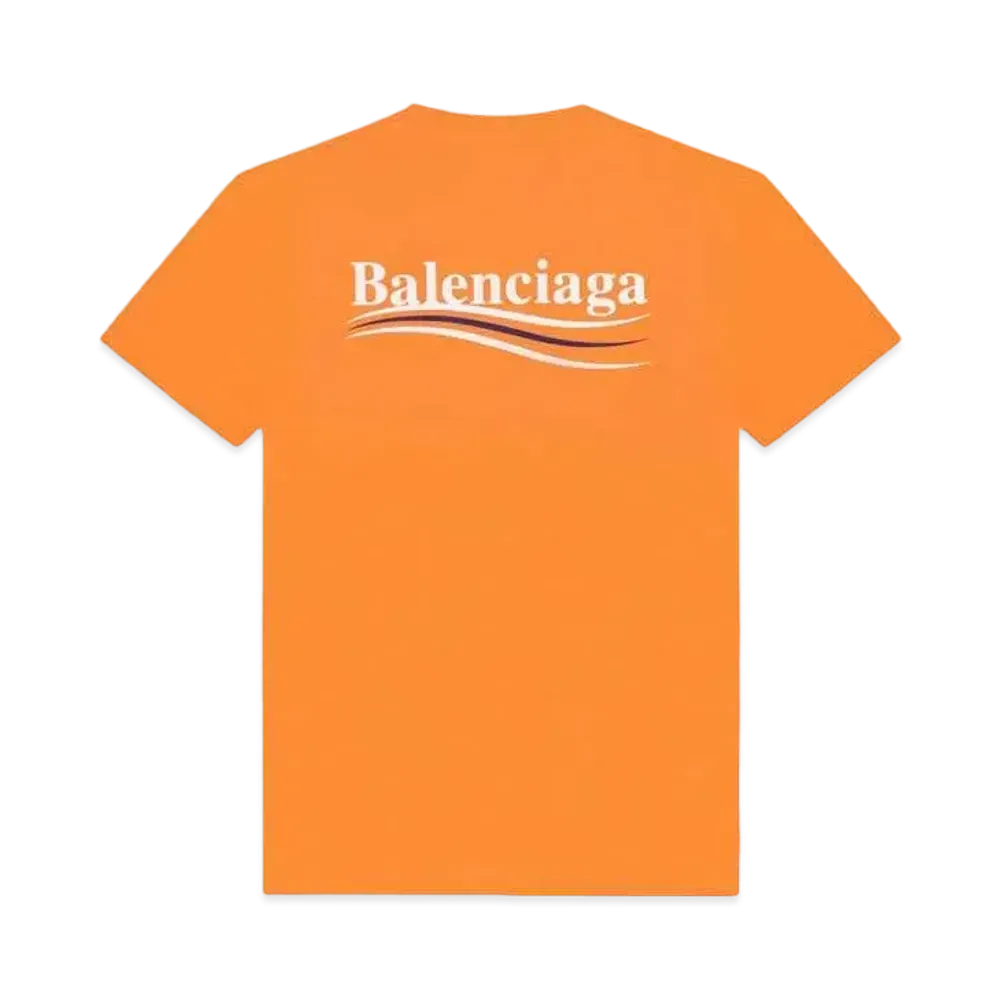 BALENCIAGA Political Campaign Small Fit T-shrit "Tangerine"