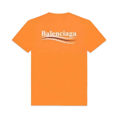 BALENCIAGA Political Campaign Small Fit T-shrit "Tangerine"
