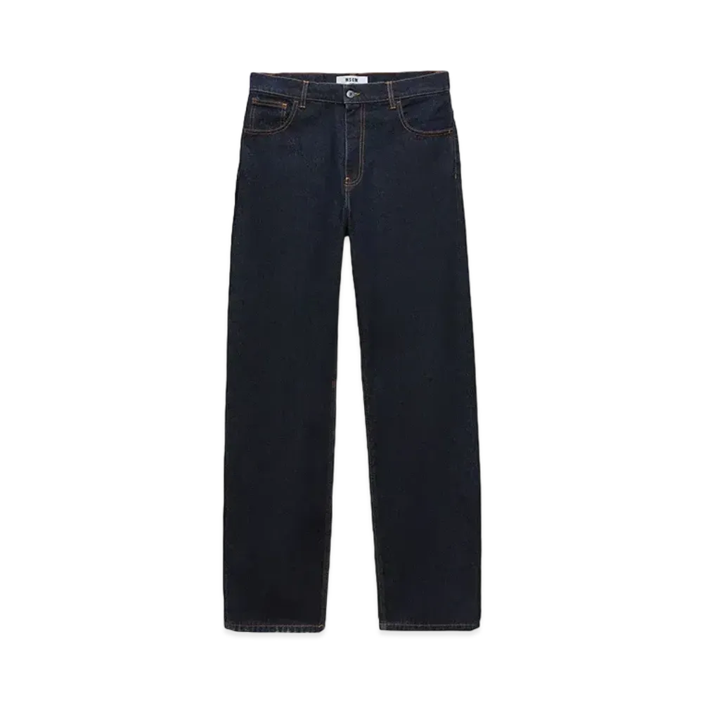 MSGM Straight-Leg Denim Pants "Indigo"