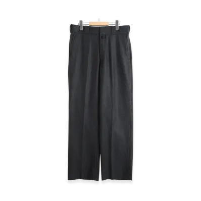 COMOLI Wool Flannel Pants "Charcoal"
