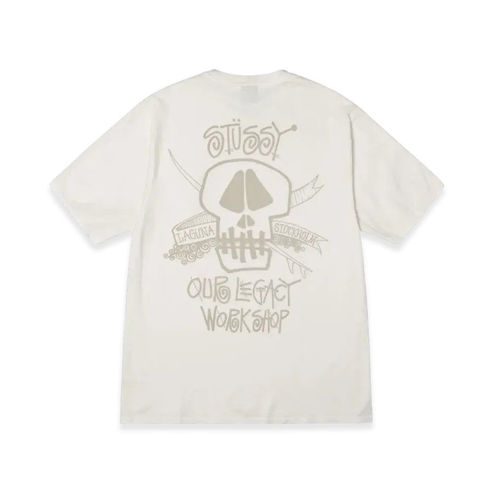 Stussy x Our Legacy Work Shop Surf Skull Pigment Dyed Tee "Natural"