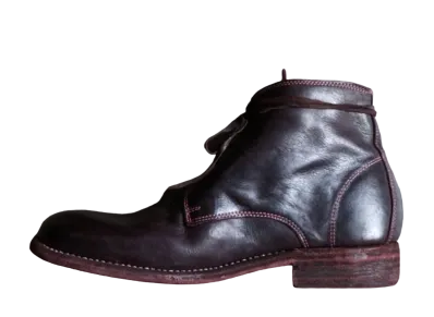 GUIDI Lace Up Boots Horse Full Grain Leather "Burgundy" 993