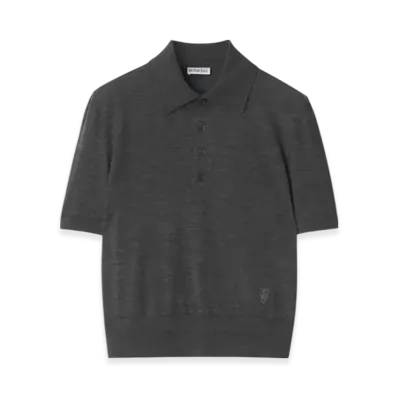 Burberry Wool Polo Shirt "Mid Grey"