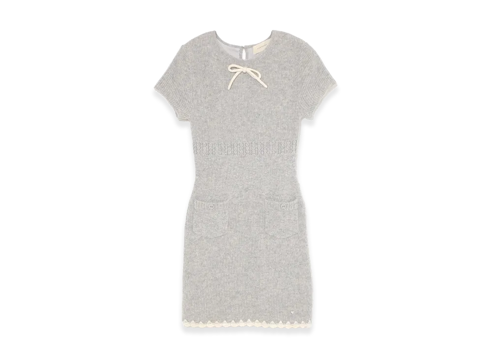 ANDMARY Women's Maggy Ribbon Mini Dress "Gray"