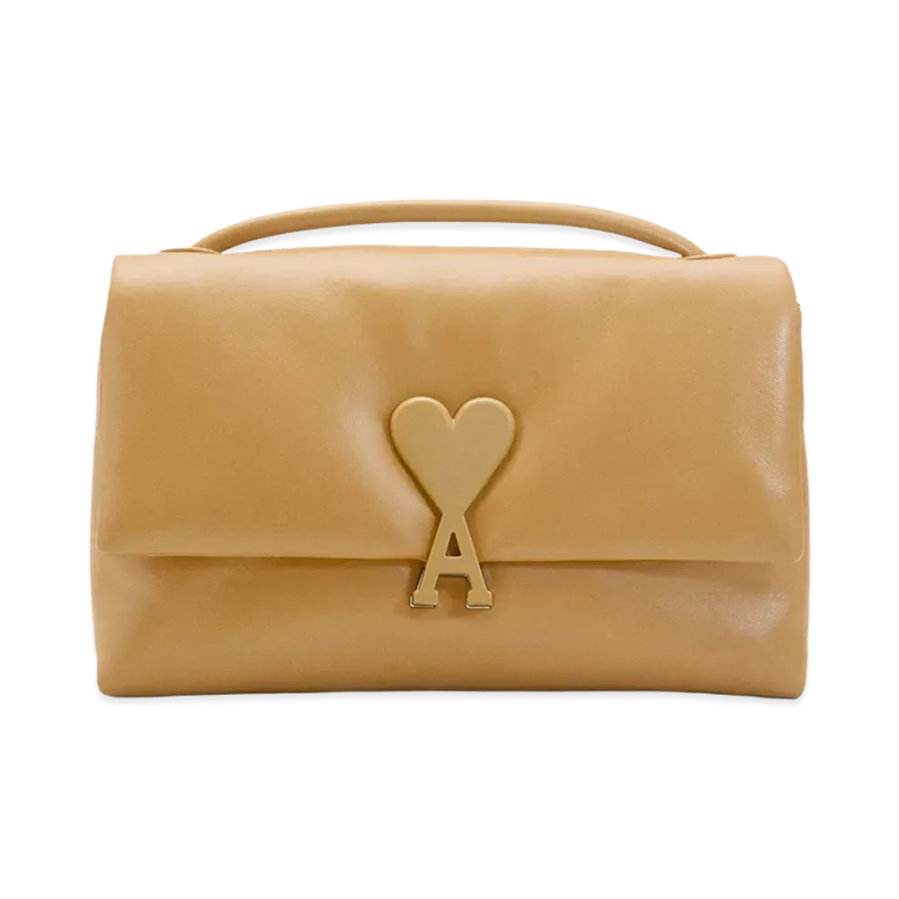 AMI PARIS Cowhide Leather Voulez Vous Bag "Yellow"