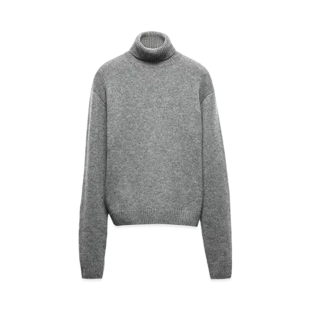 PRADA Women's Cashmere Turtleneck Sweater "Gray"