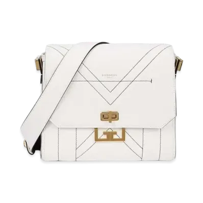 GIVENCHY Eden Leather Shoulder Bag "White"