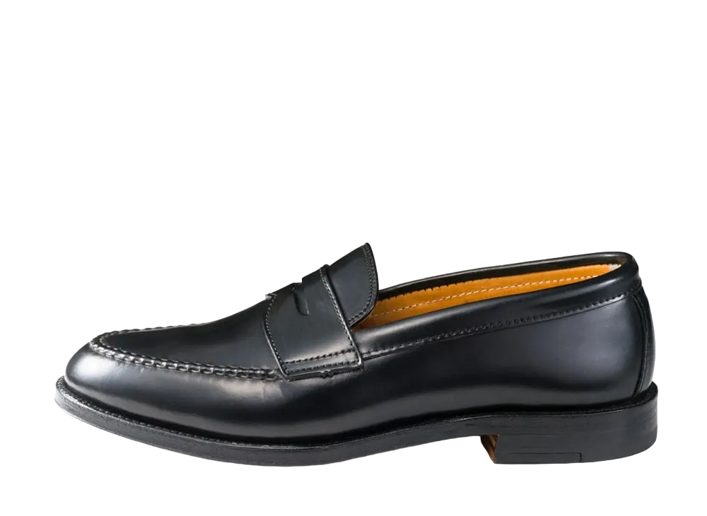 ALDEN Penny Loafer Van Shell Cordovan "Black" 99362 D Single Leather Sole