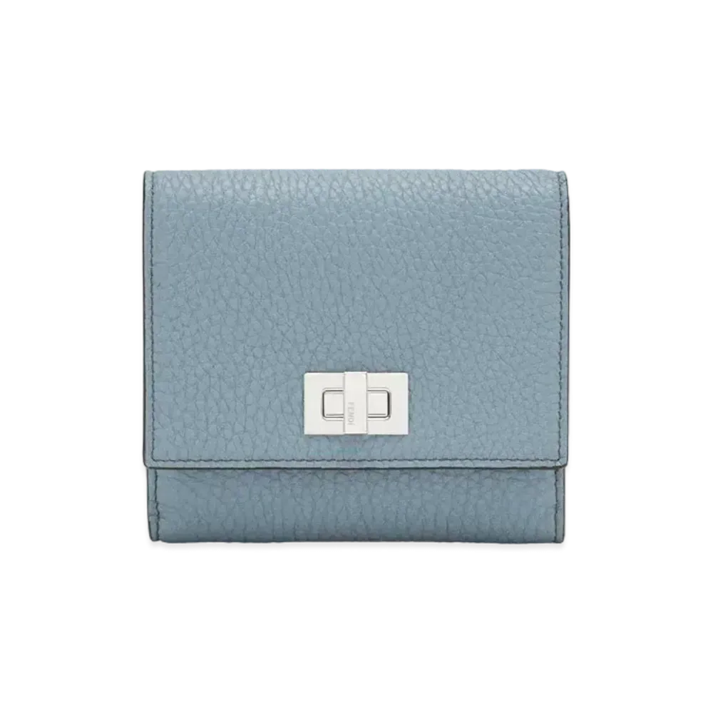 FENDI Wallet Leather "Light Blue"