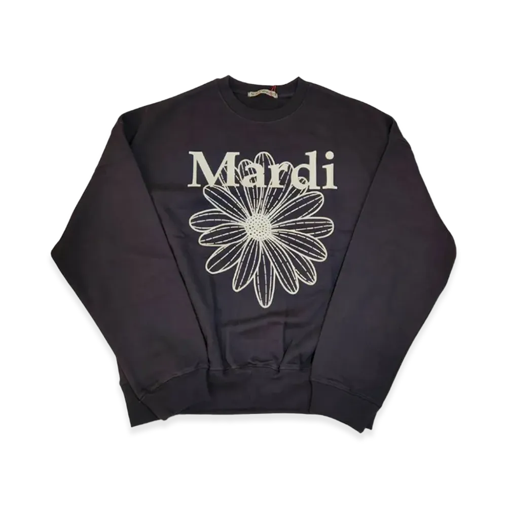 Mardi Mercredi Sweatshirt Flowermardi "Charcoal Ivory"