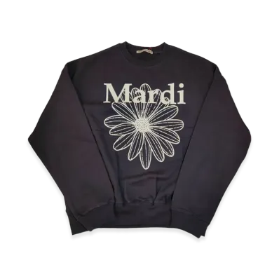 Mardi Mercredi Sweatshirt Flowermardi "Charcoal Ivory"