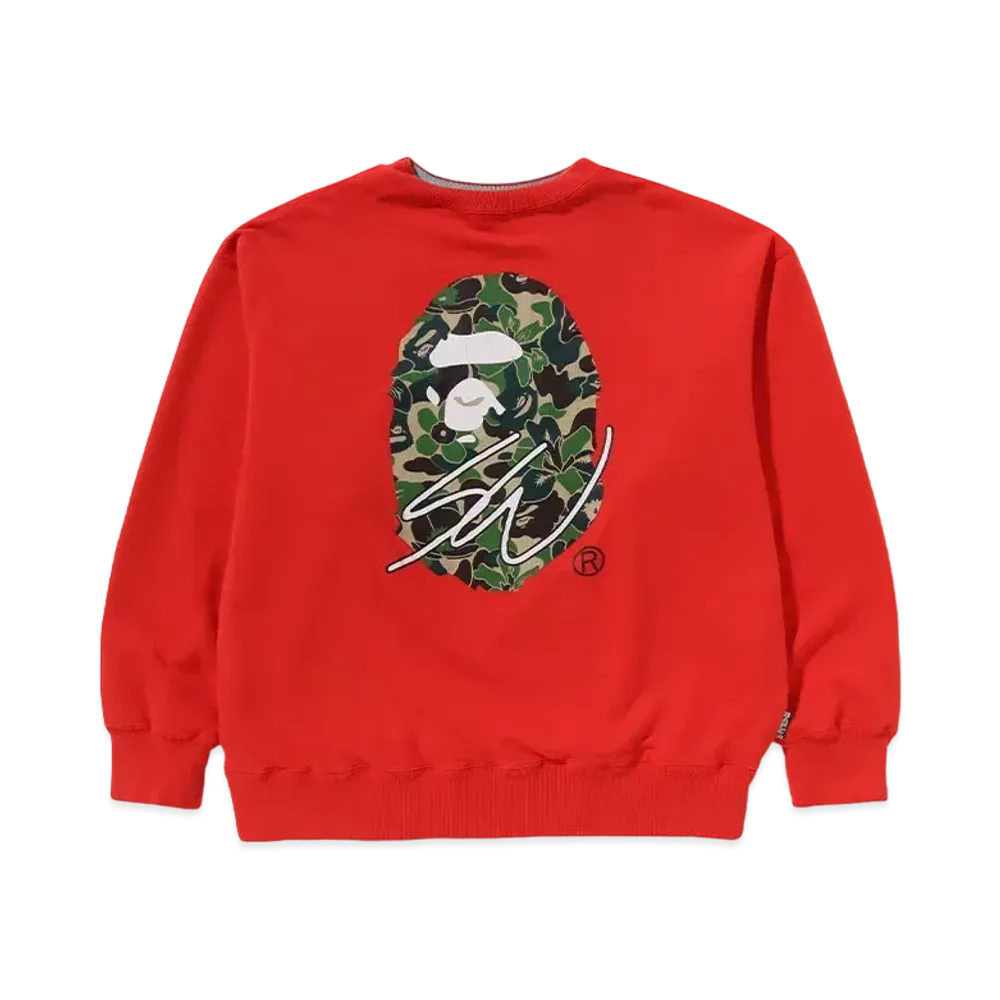 A BATHING APE x Sean Wotherspoon 4Way Crewneck "Red/Blue"