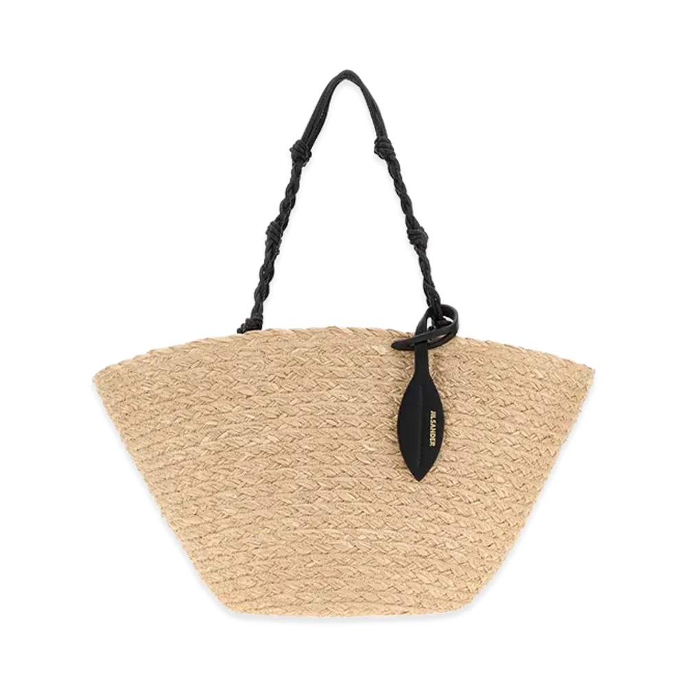 Jil Sander Women's Raffia Tangle Bucket Bag "Beige"