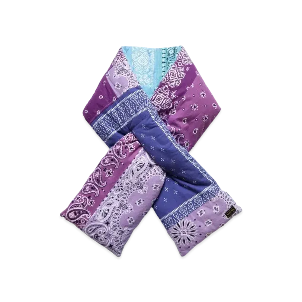 KAPITAL Flannel Bandanna Reversible Muffler "Purple"