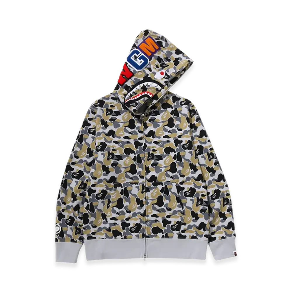 A BATHING APE Shark Full Zip Hoodie "Gray"