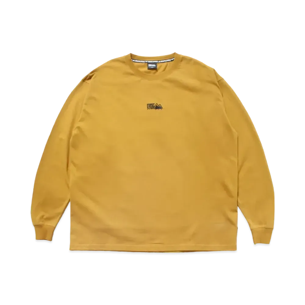 FIRST DOWN BACK PRINT LONG SLEEVE T-SHIRT "Mustard"