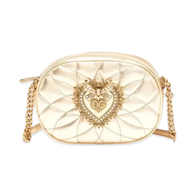 Dolce&Gabbana Devotion Camera Bag Matrasse Nappa Leather "Gold"