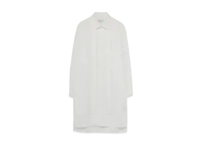 Yohji Yamamoto Pour Homme COTTON BROAD CHAIN STITCH BROAD DESIGN COLLAR BLOUSE "White"