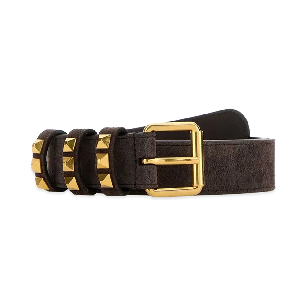 Valentino Women's Suede Belt "Brown"