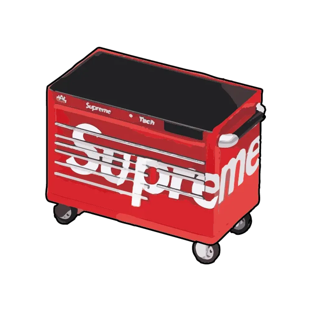 Supreme x Bandai Gashapon Machine / Mac Tools T5025P Tech Series Workstation "Red"