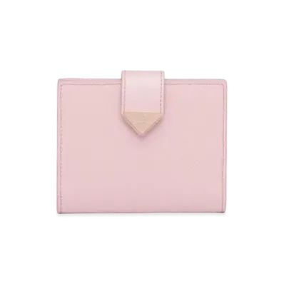PRADA Small Saffiano And Smooth Leather Wallet "Pink"