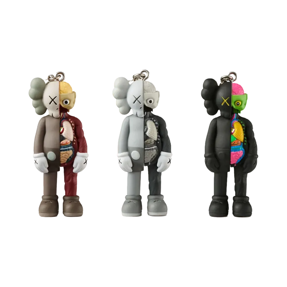 KAWS Tokyo First Flayed Companion Keychain (2021) Brown/Gray/Black Set