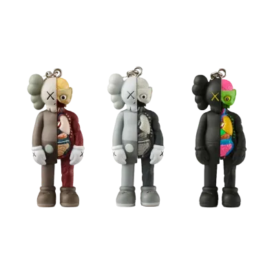 KAWS Tokyo First Flayed Companion Keychain (2021) Brown/Gray/Black Set