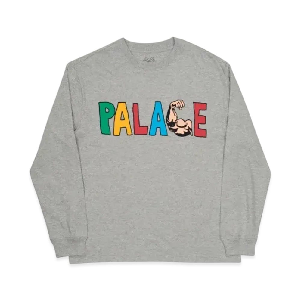 PALACE Muscle L/S T-Shirt "Grey Marl"