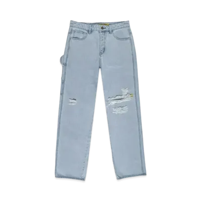 drew house carpenter jean "Distressed Vintage Indigo"