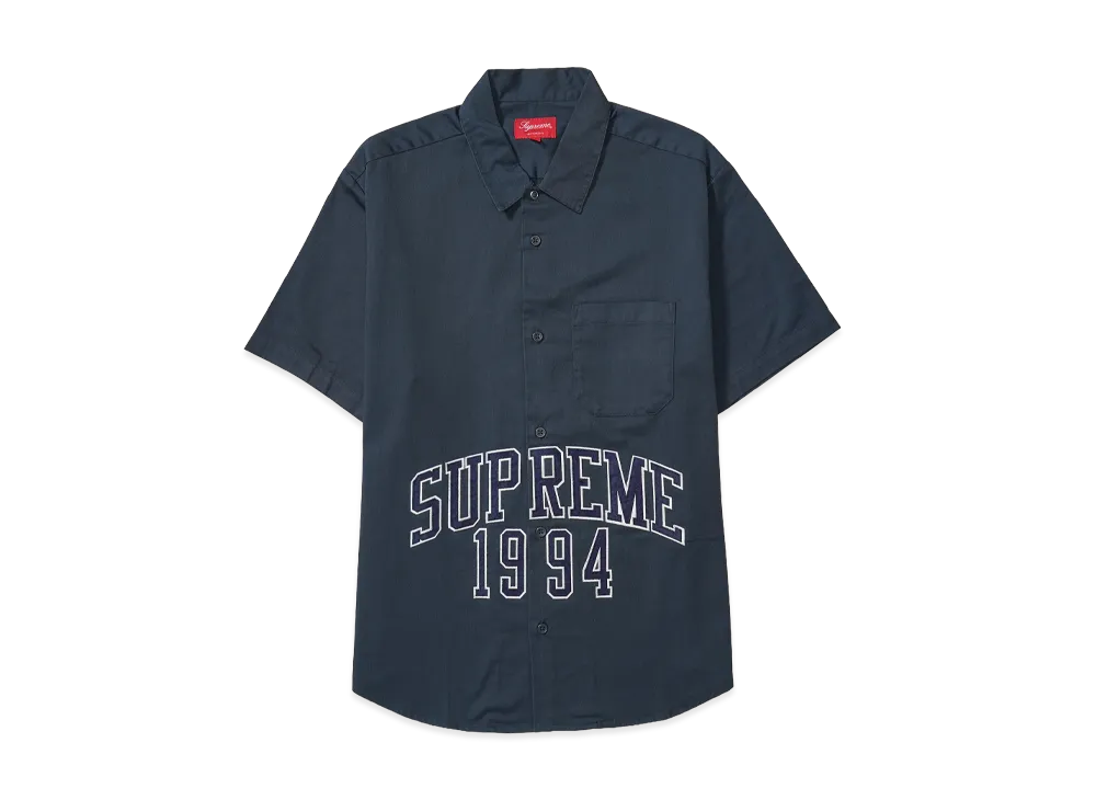 Supreme Arc Logo S/S Work Shirt "Navy"