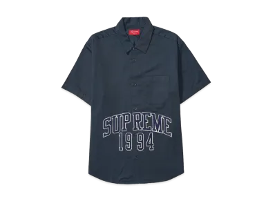 Supreme Arc Logo S/S Work Shirt "Navy"