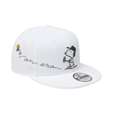 NEW ERA x PEANUTS Golf 9Fifty Script Logo "White"
