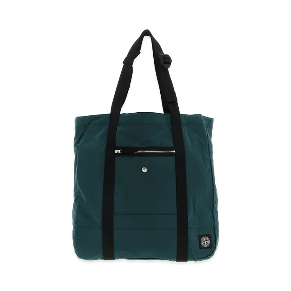 Stone Island 9200013 Logo Patch Shopping Bag "Green"