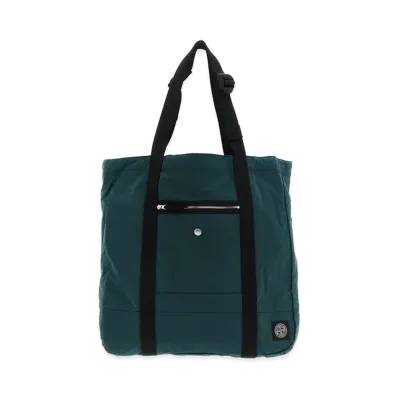 Stone Island 9200013 Logo Patch Shopping Bag "Green"