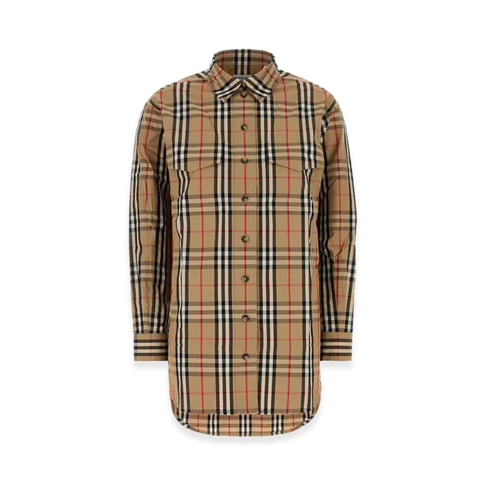 Burberry Women's Embroidered Cotton Shirt "Beige"
