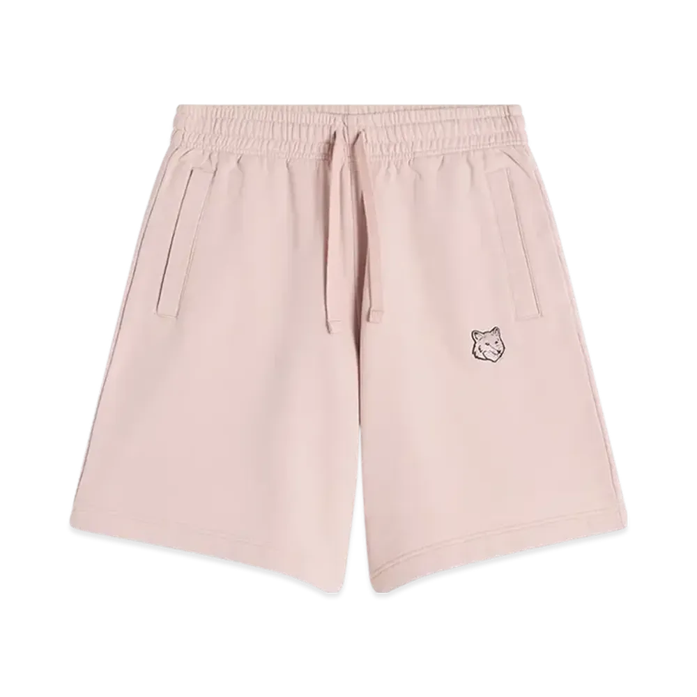 Maison Kitsune Bold Fox Head Patch Oversize Jog Shorts "Pink Clay"